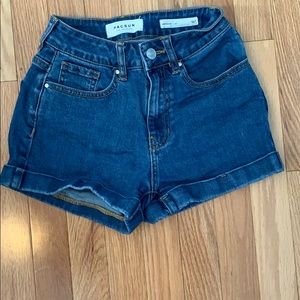 Denim blue Mom shorts